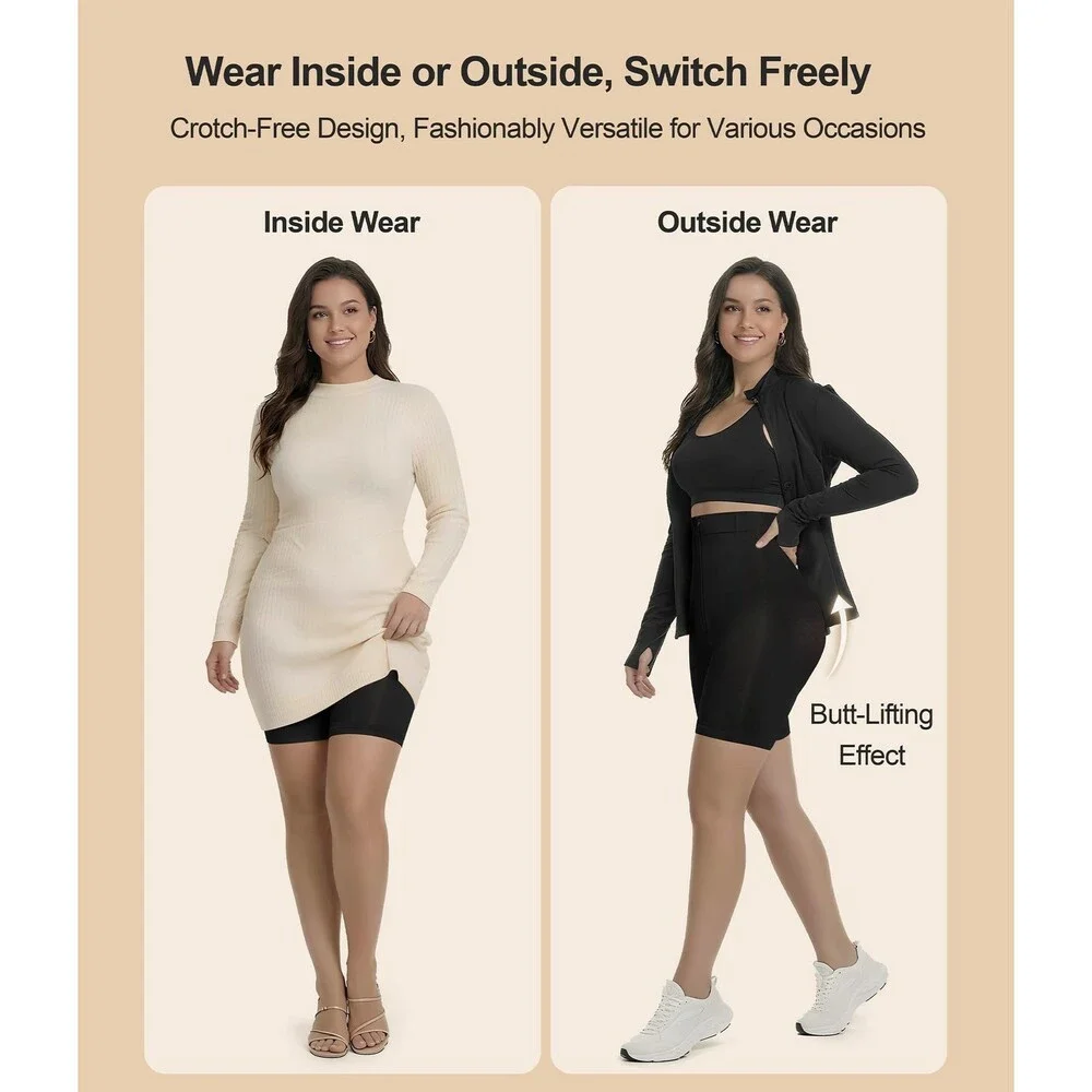 SHAPERX Women's High-waisted Tummy Control Shapewear Seamless Zip-up Easy-on L